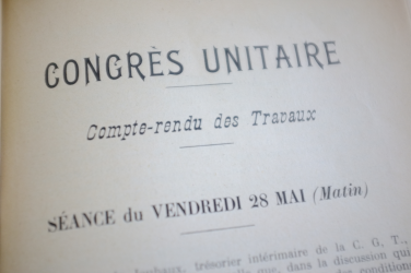 Le congrès des 28-30 mai 1909